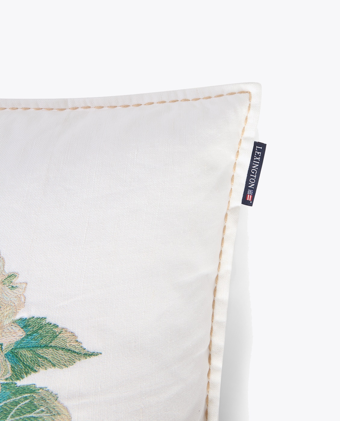 Lexington Floral Embroidered Linen/Cotton Pillow Cover 50x50 Flerfarget