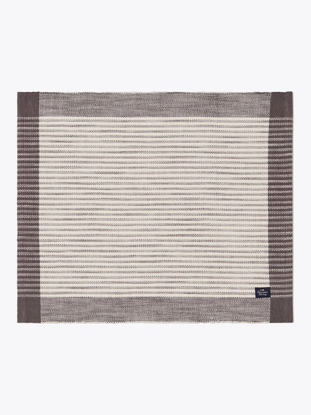Lexington Striped Organic Cotton Rib Placemat 40x50 Grå