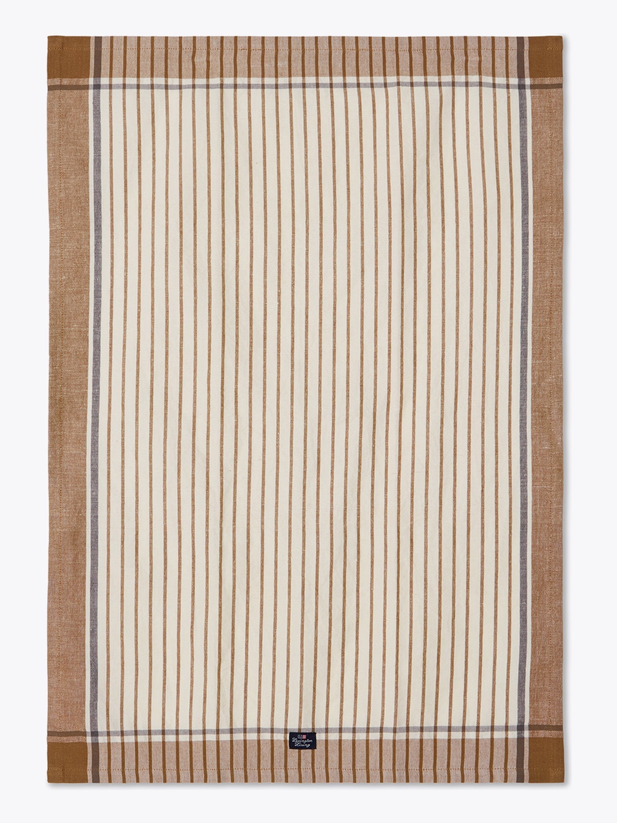 Lexington Striped Linen/Cotton Kitchen Towel 50x70 Brun