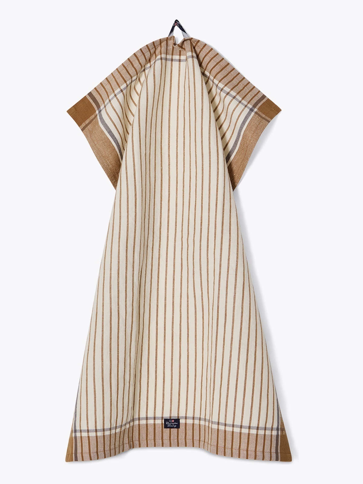 Lexington Striped Linen/Cotton Kitchen Towel 50x70 Brun