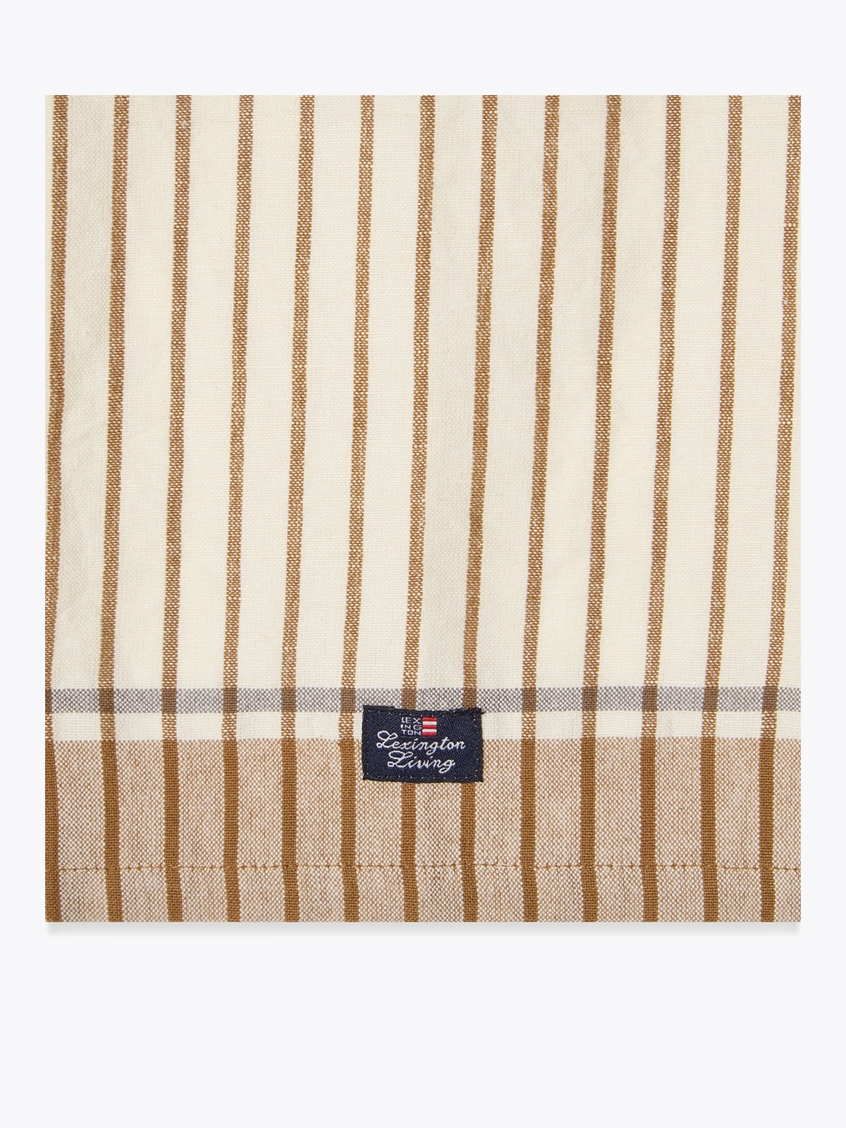 Lexington Striped Linen/Cotton Kitchen Towel 50x70 Brun