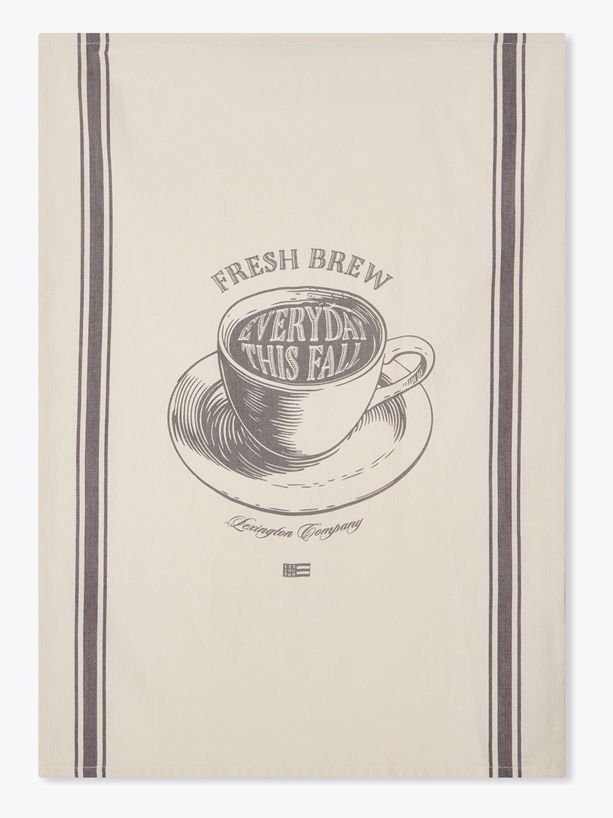 Lexington Fresh Brew Printed Org Cotton Kitchen Towel 50x70 Hvit