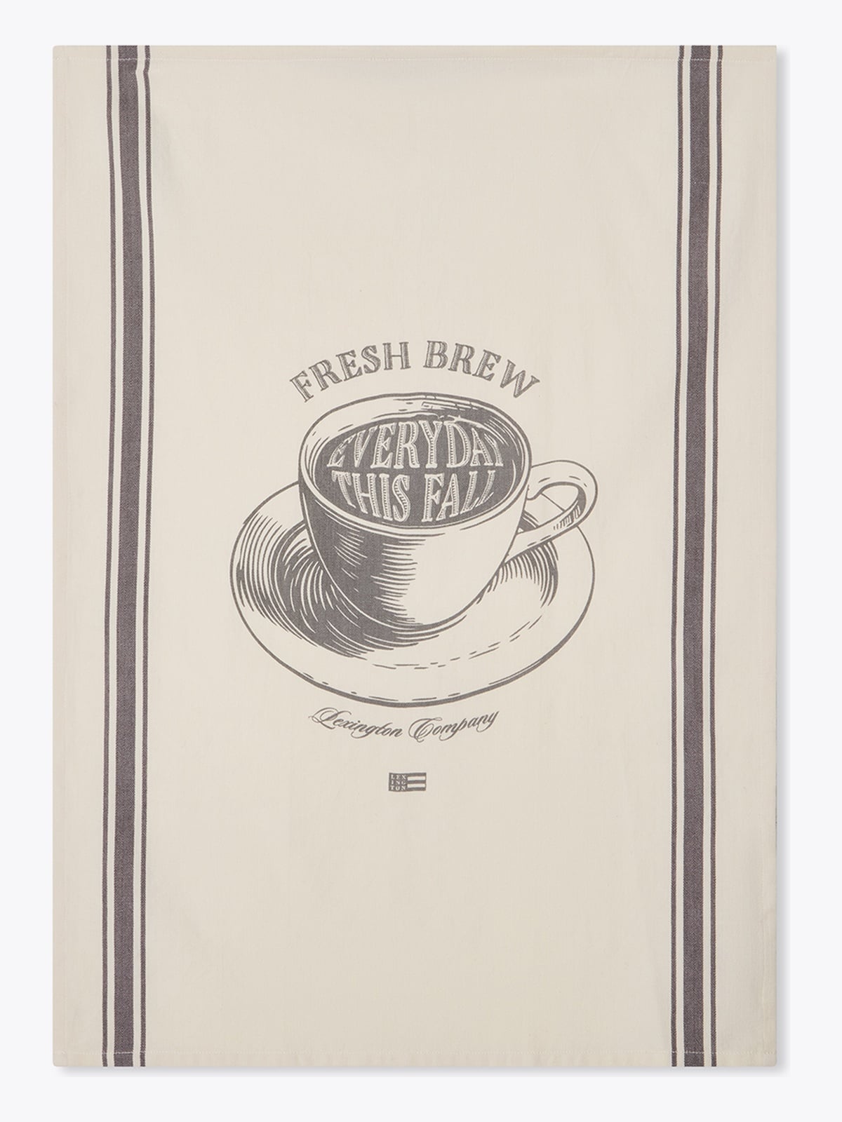Lexington Fresh Brew Printed Org Cotton Kitchen Towel 50x70 Hvit
