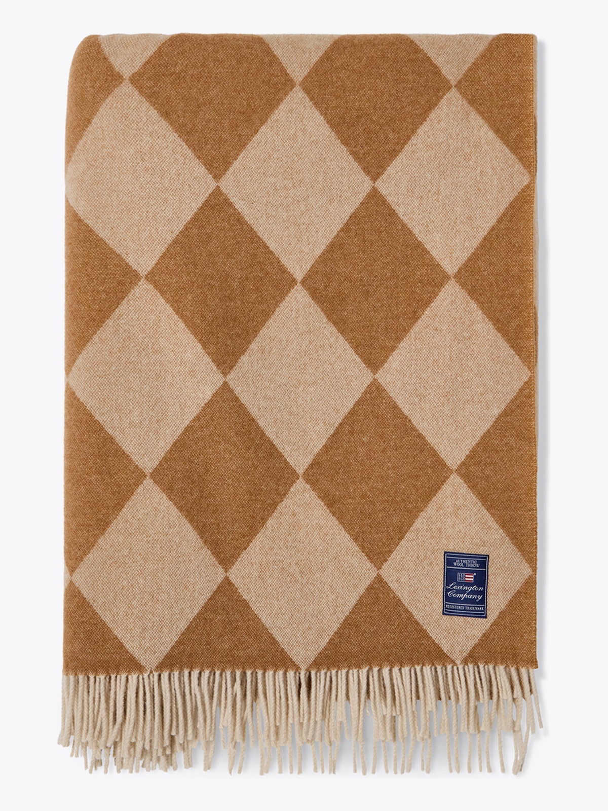 Lexington Argyle Recycled Wool Throw 130x170 Brun