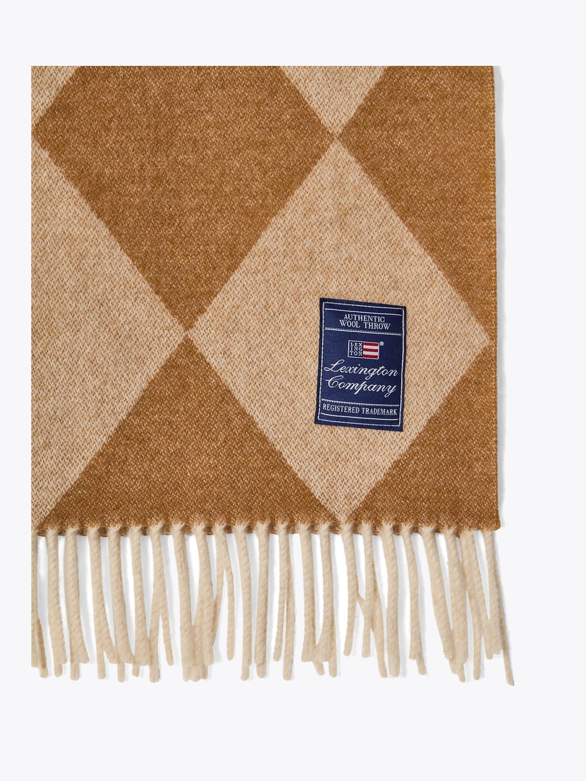 Lexington Argyle Recycled Wool Throw 130x170 Brun