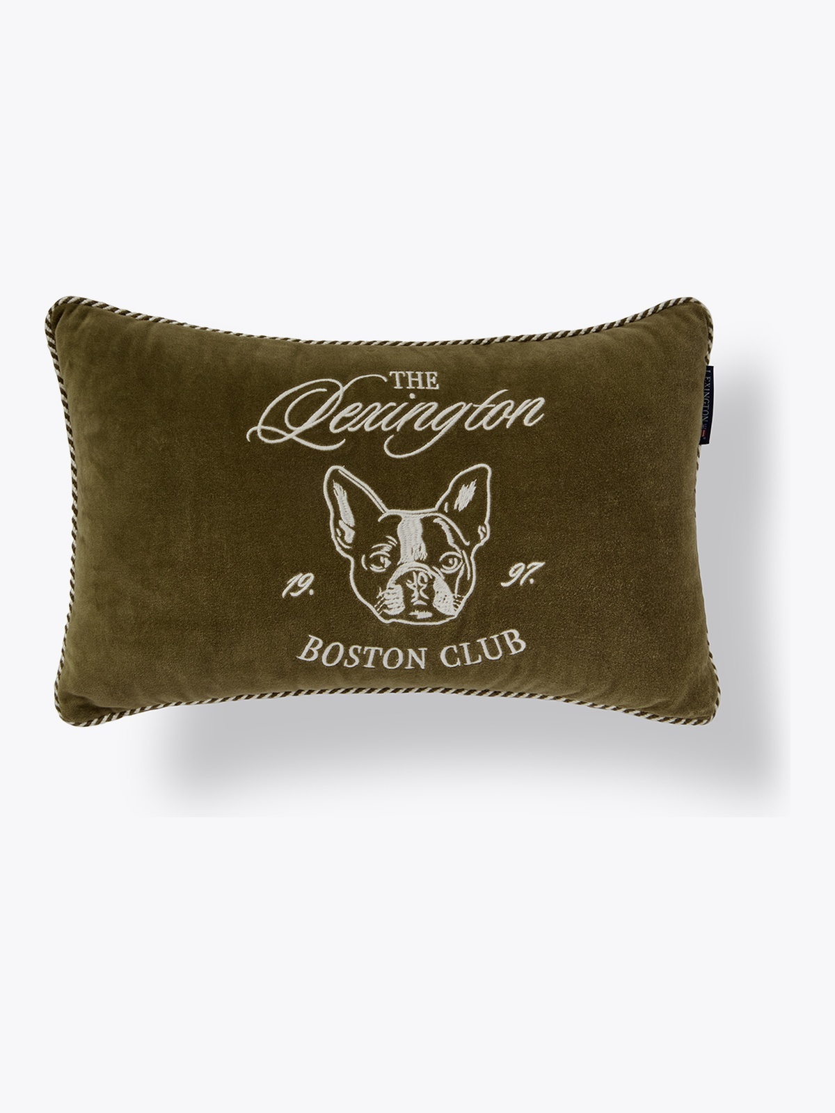 Lexington Boston Club Organic Cotton Velvet 50x30 Pillow 30x50cm Grønn