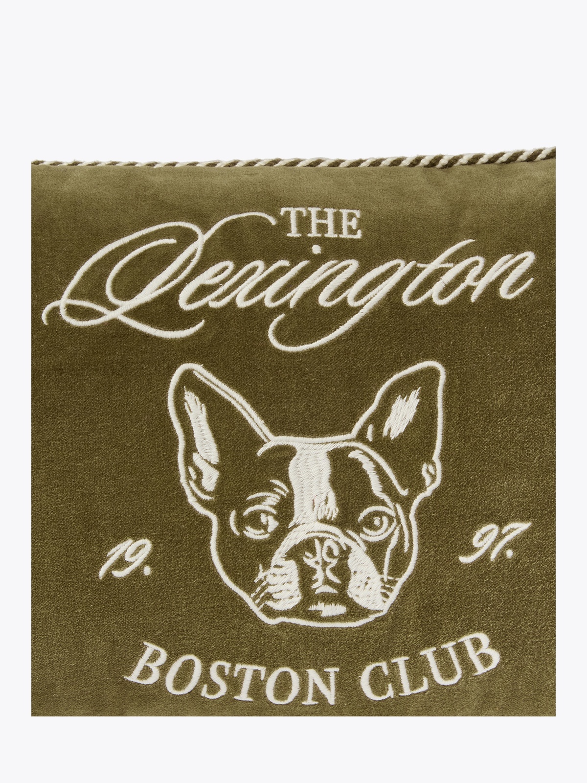 Lexington Boston Club Organic Cotton Velvet 50x30 Pillow 30x50cm Grønn