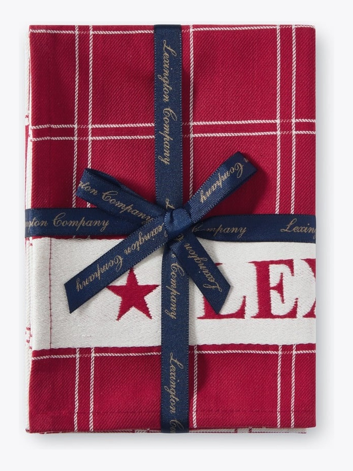 Lexington Cotton Jacquard Kitchen Towel 50x70 Set of 2 Rød / Hvit