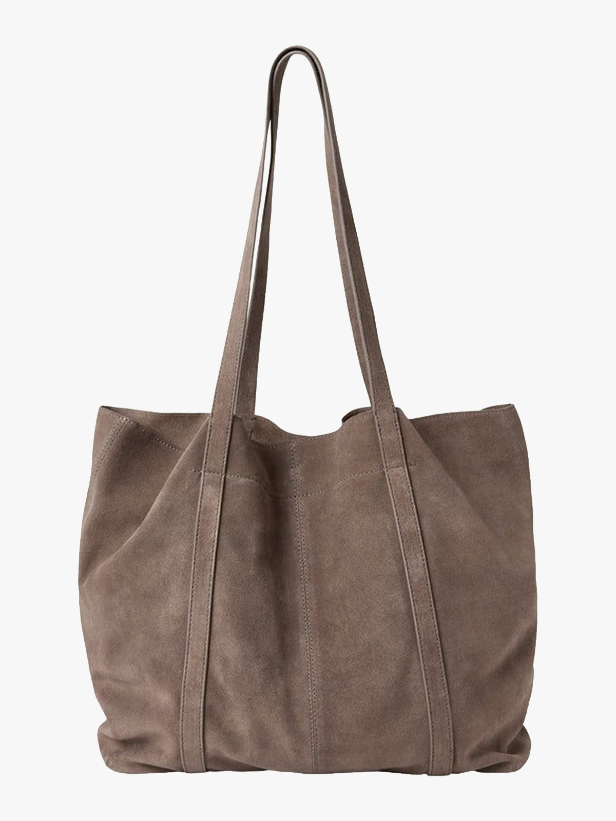 Lexington Suede Tote Bag Mellombrun