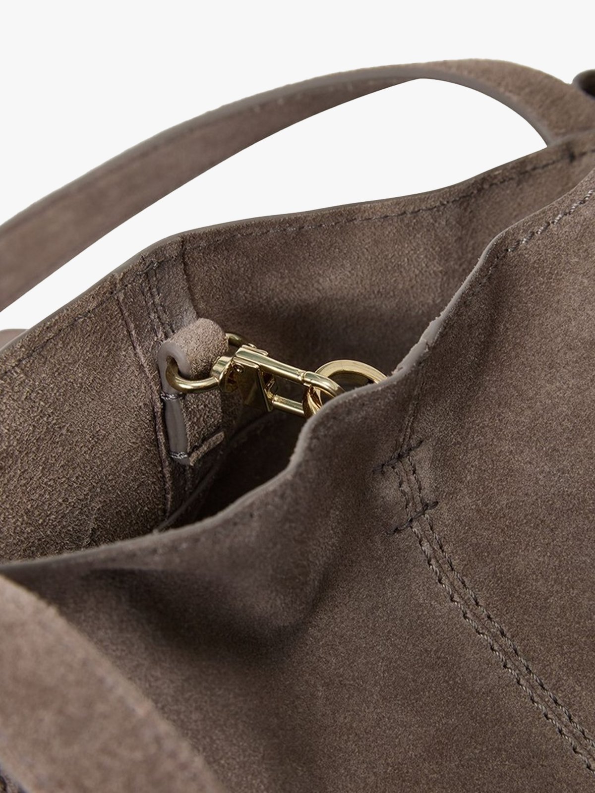 Lexington Suede Tote Bag Mellombrun