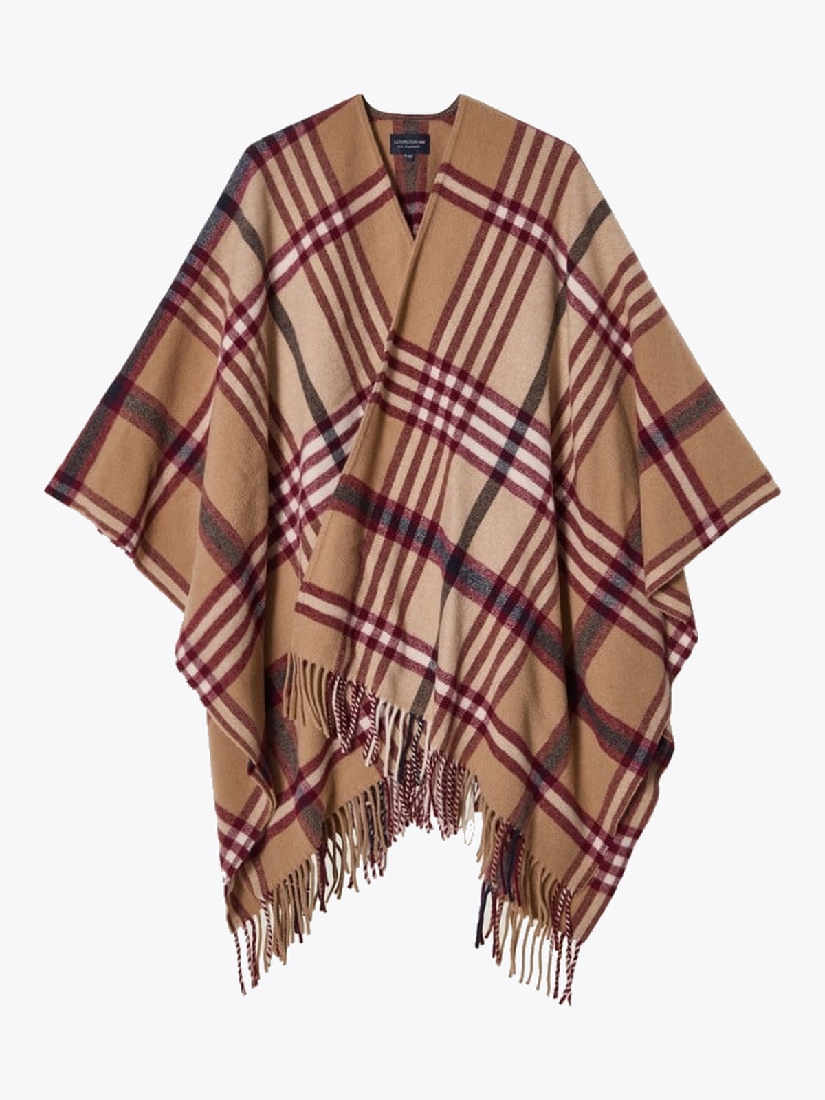 Lexington Recycled Wool Blend Poncho Beige