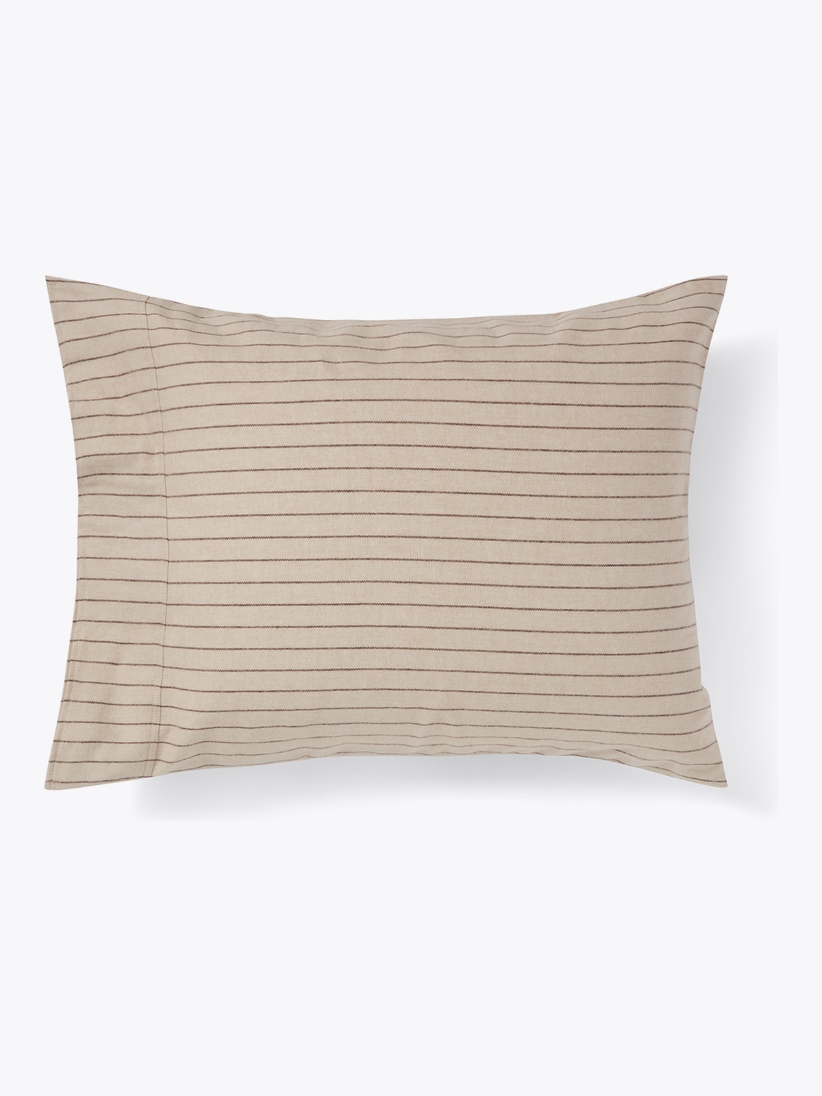 Lexington Beige/Brown Pin Striped Cotton Flannel Bed Set 140x200/50x70 Beige