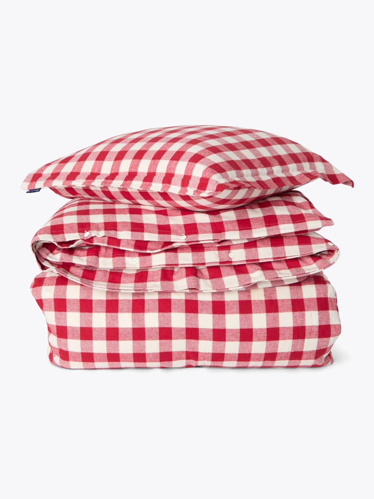 Lexington Pin Striped Cotton Flannel Bed Set 200x220/50x70x2 Rød