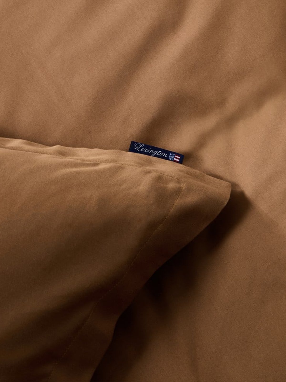 Lexington Solid Cotton Sateen Bed Set 140x220/50x70 Fudge