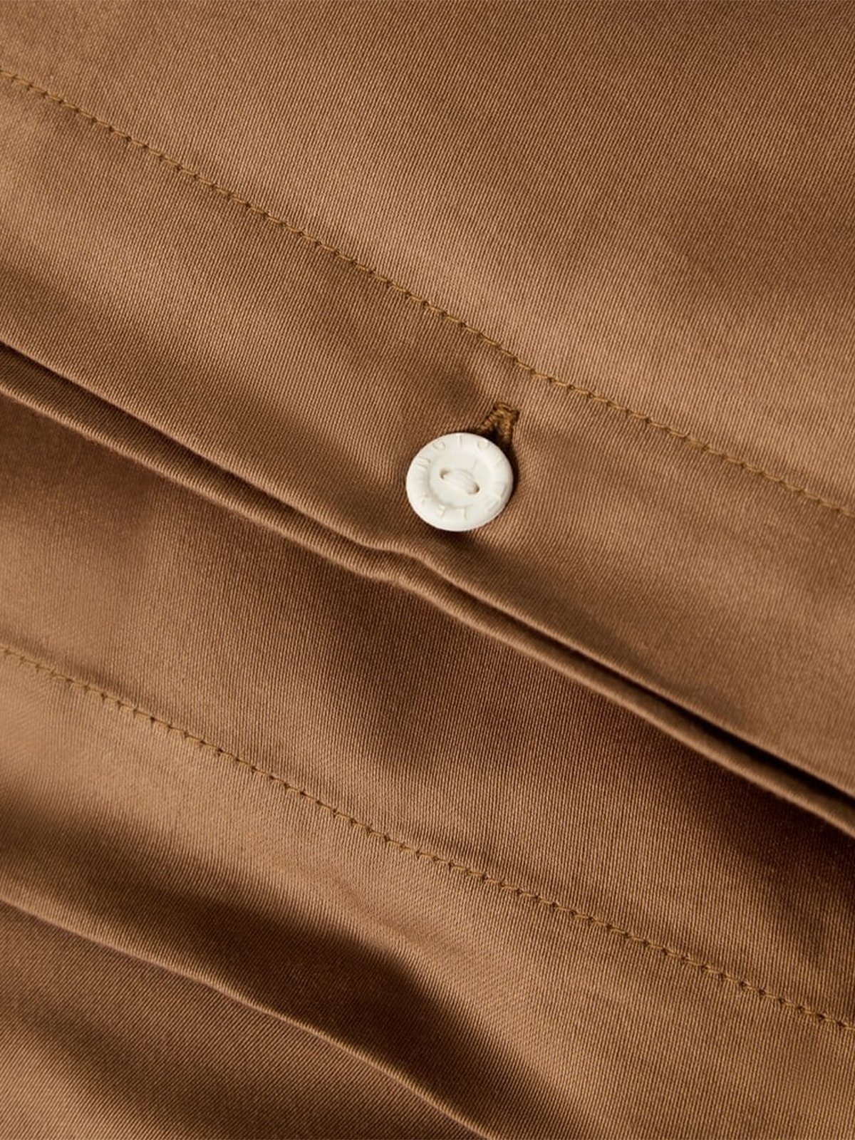 Lexington Solid Cotton Sateen Bed Set 140x220/50x70 Fudge