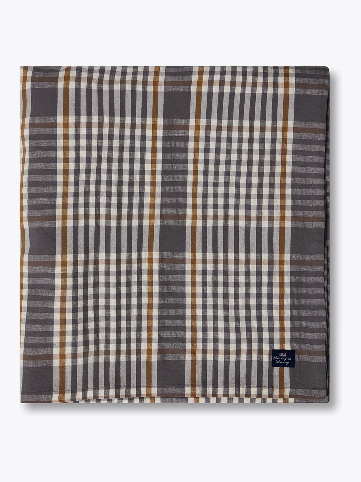 Lexington Checked Linen/Cotton Tablecloth 150x250 Flerfarget