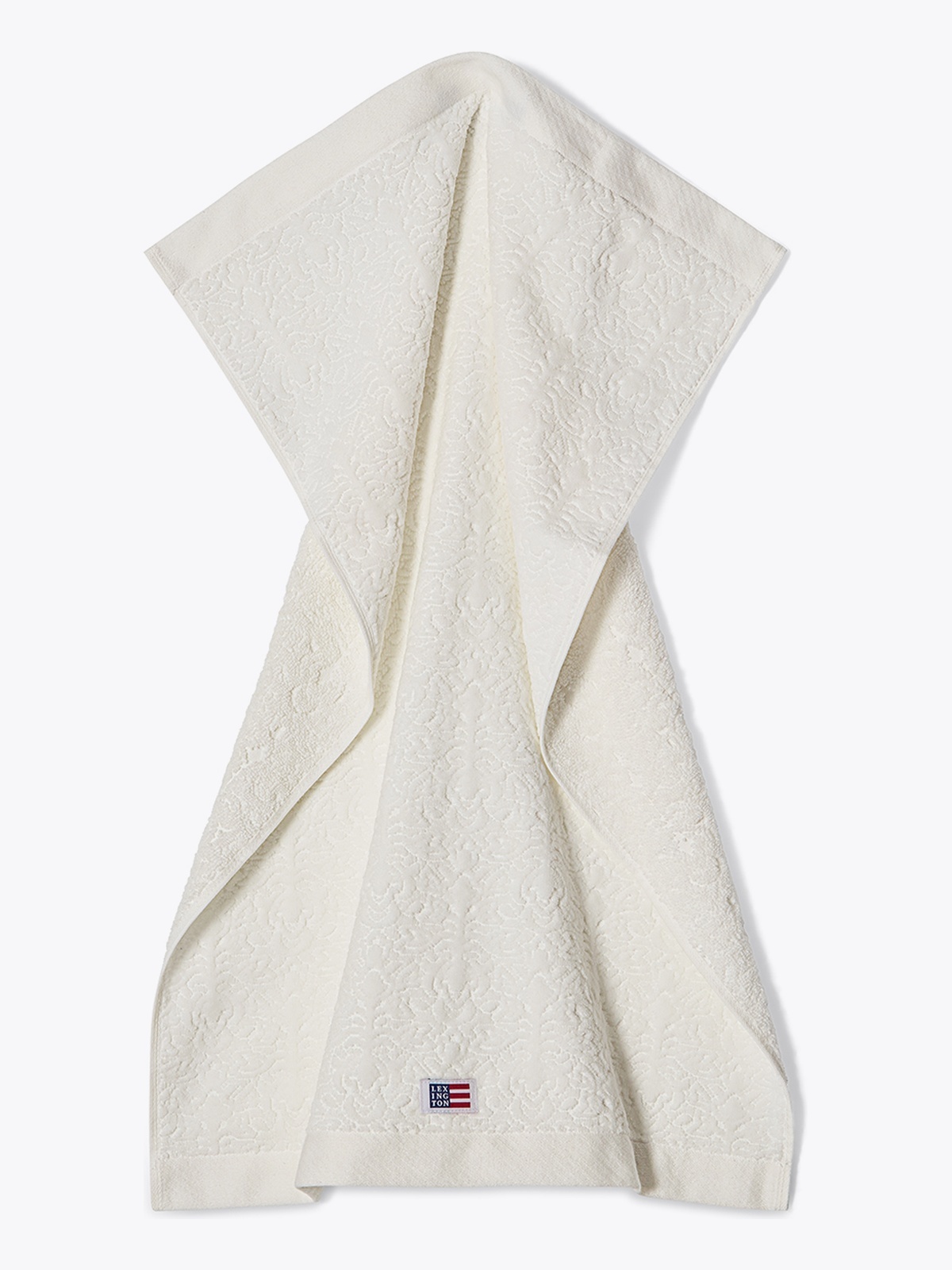 Lexington Velour Jacquard Ornament Towel Fudge 30x50 Hvit