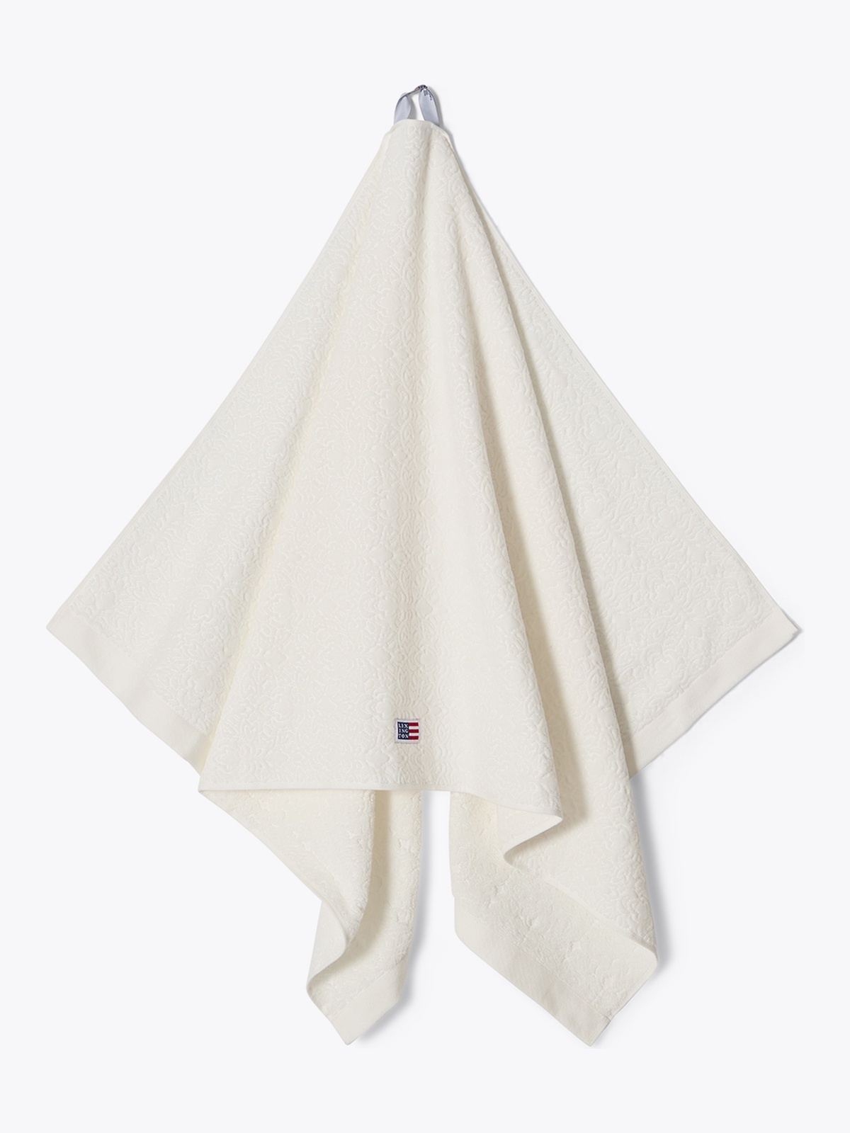Lexington Velour Jacquard Ornament Towel Fudge 30x50 Hvit