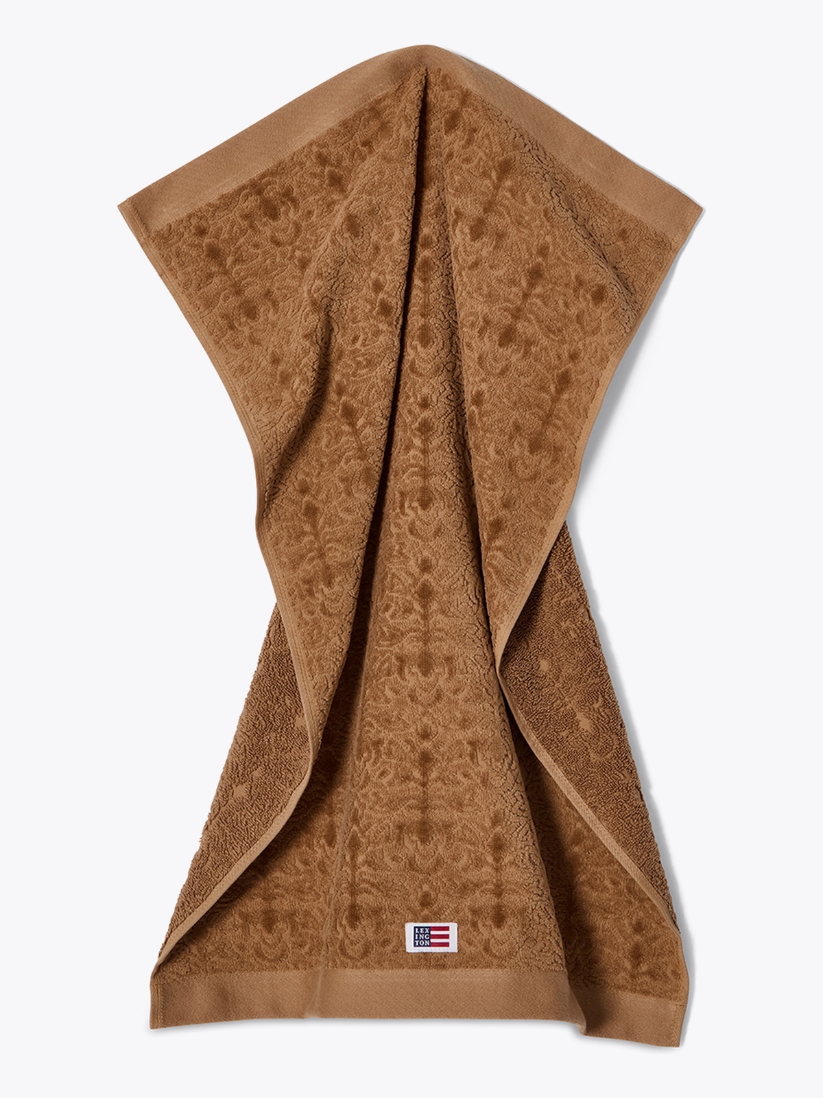 Lexington Velour Jacquard Ornament Towel Fudge 50x70 Brun