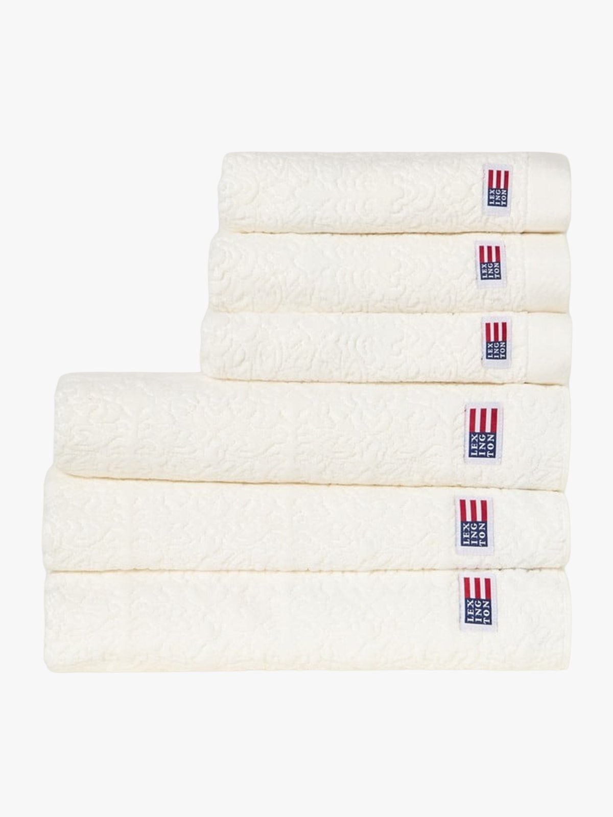 Lexington Velour Jacquard Ornament Towel 50x70 Snow White
