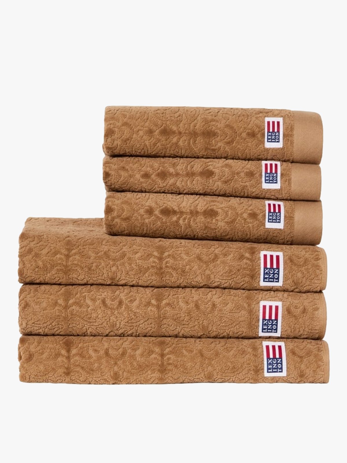 Lexington Velour Jacquard Ornament Towel 70x130 Fudge