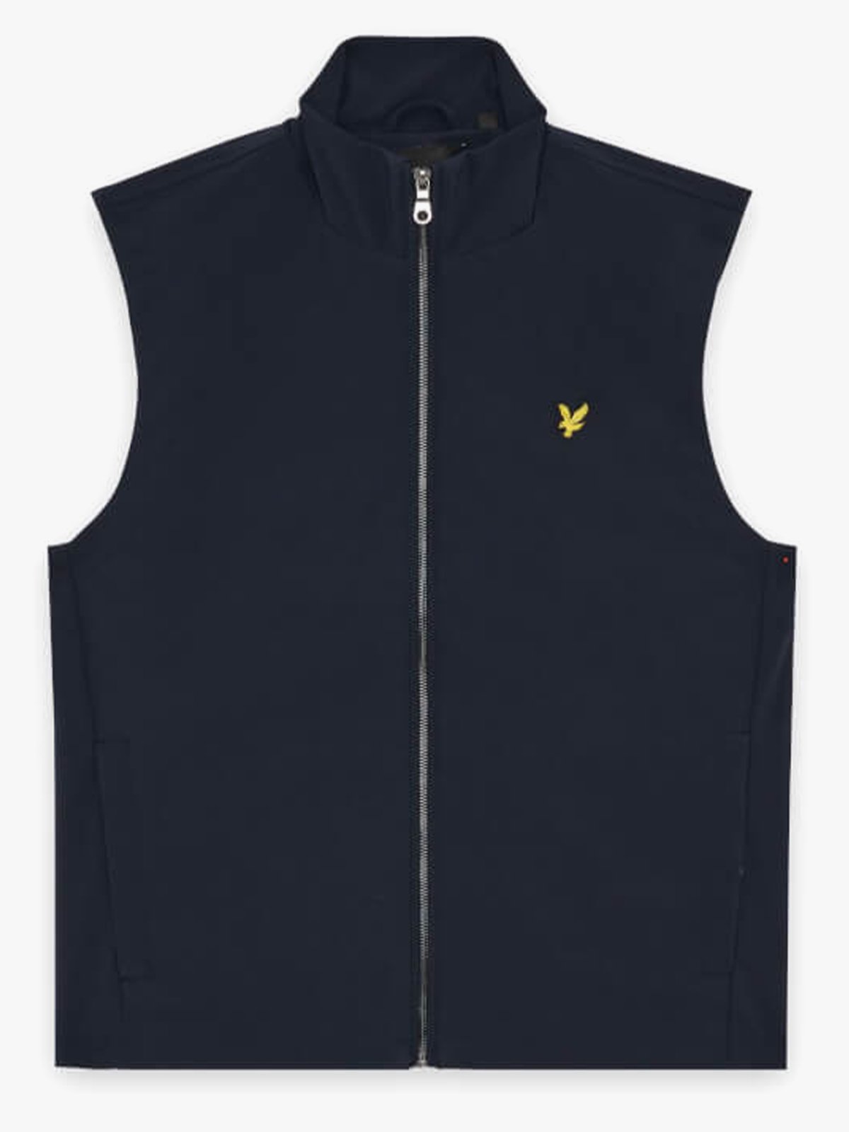 Lyle & Scott Mesh Back Softshell Funnel Neck Gilet Dark Navy