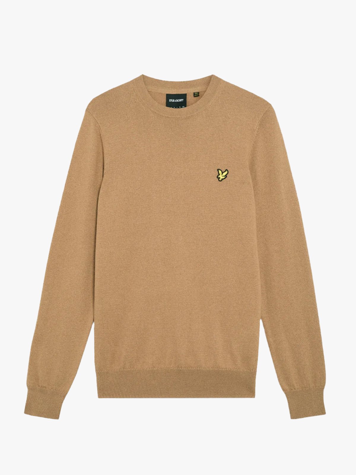 Lyle & Scott Cotton Merino Crew Neck Jumper Tigers Eye