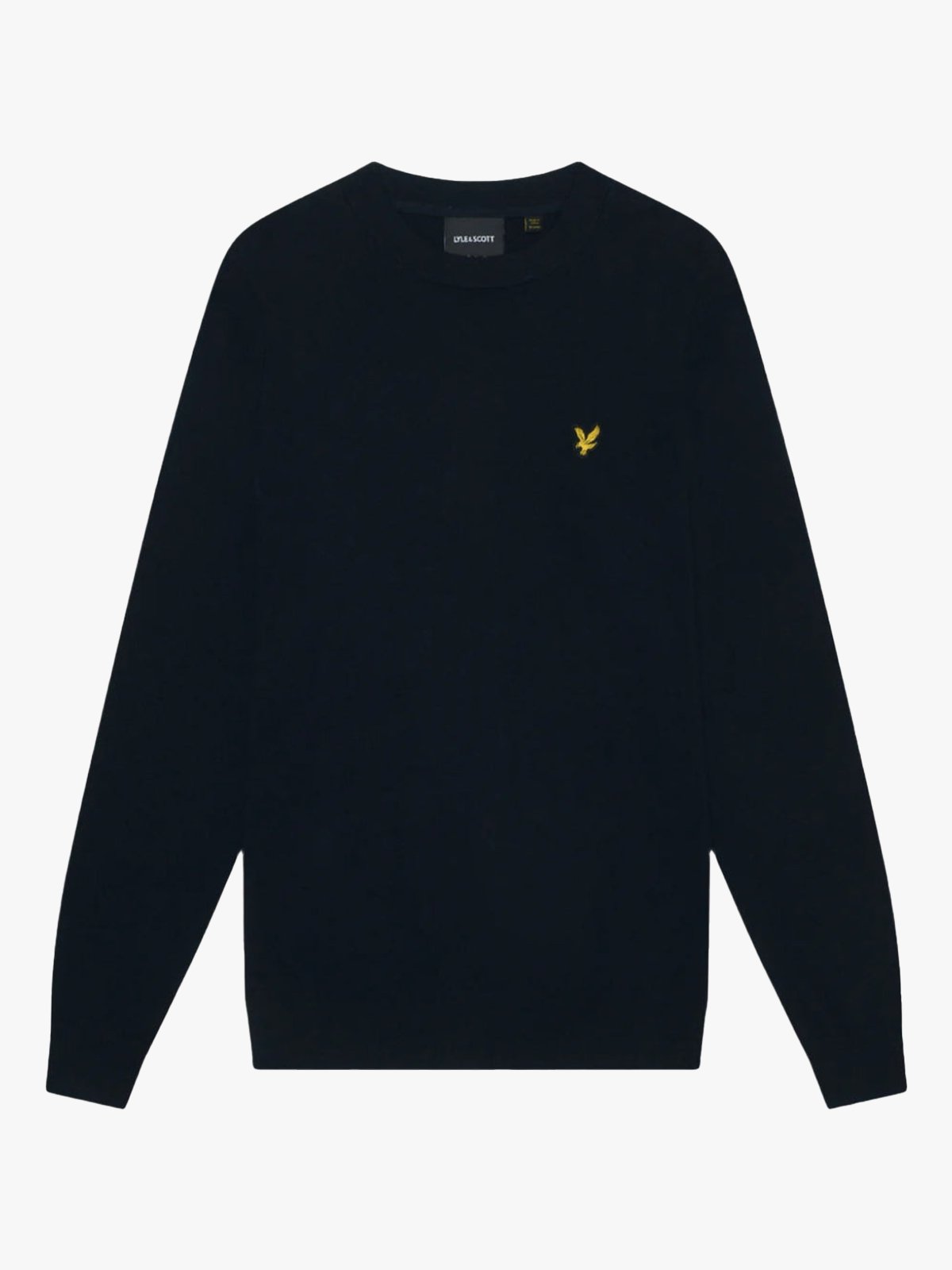 Lyle & Scott Cotton Merino Crew Neck Jumper Dark Navy