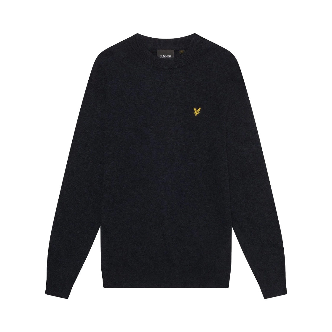 Lyle & Scott Lambswool Blend Crew Neck Jumper Z56 Dark Navy Marl
