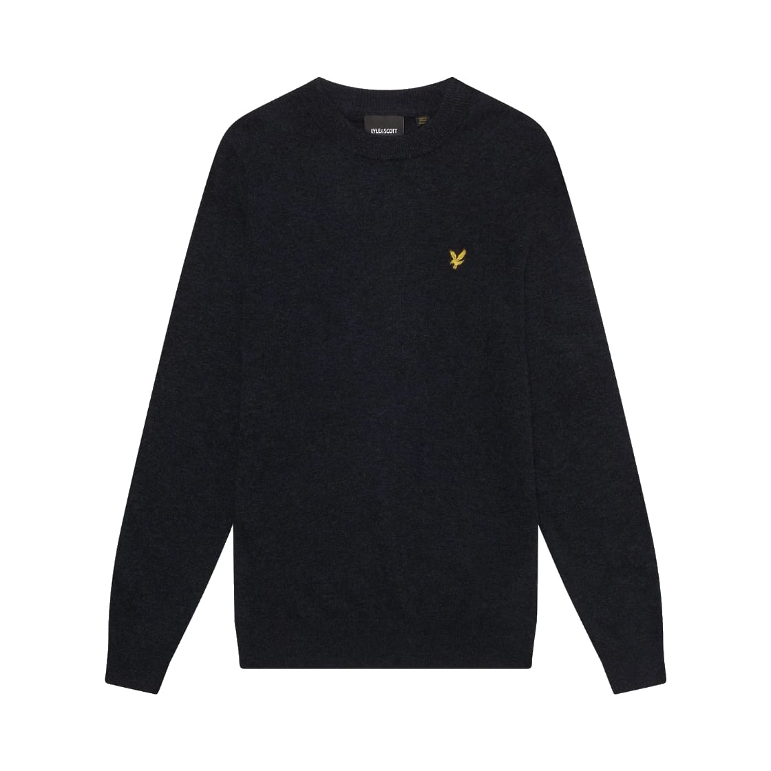Lyle & Scott Lambswool Blend Crew Neck Jumper Z56 Dark Navy Marl