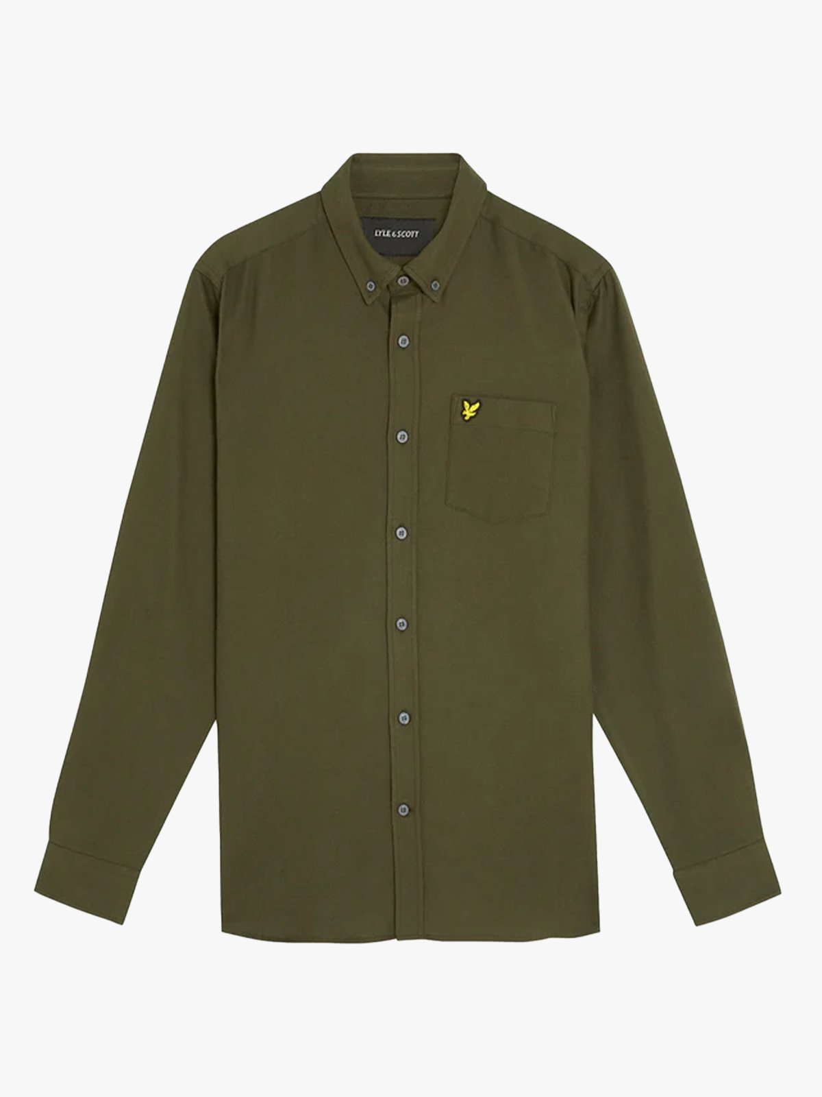 Lyle & Scott Plain Flannel Shirt Deep Depths