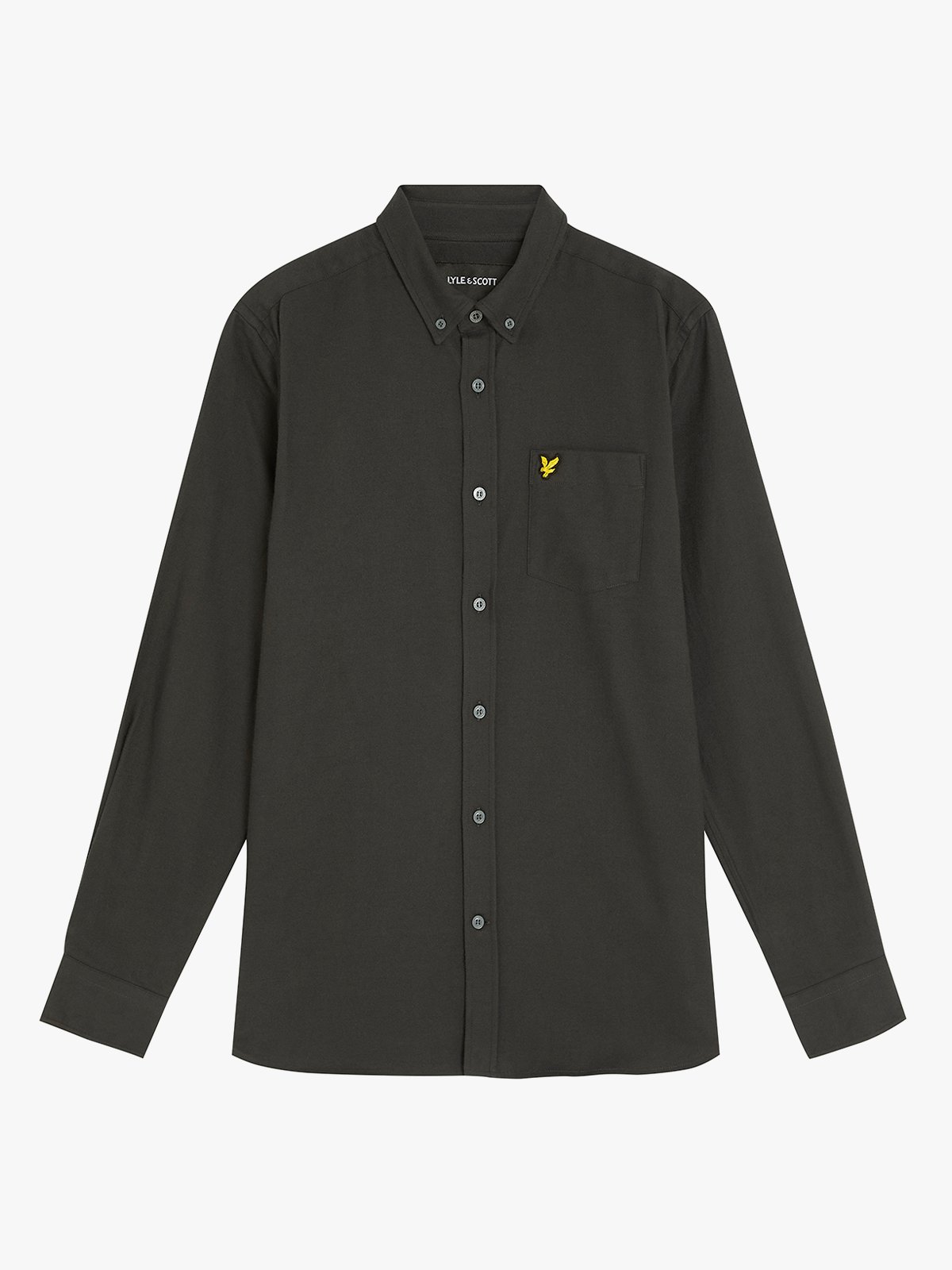Lyle & Scott Plain Flannel Shirt Shadow