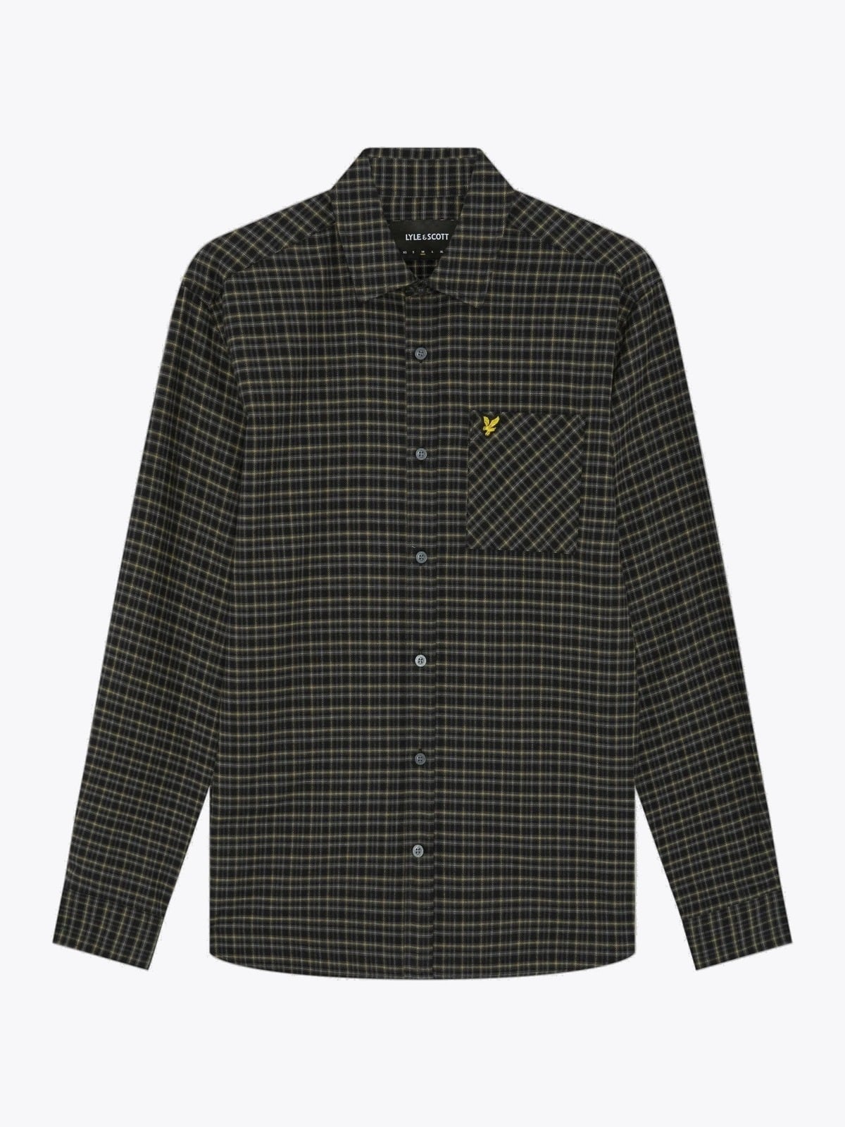 Lyle & Scott Tartan Flannel Shirt Z865 Jet Black