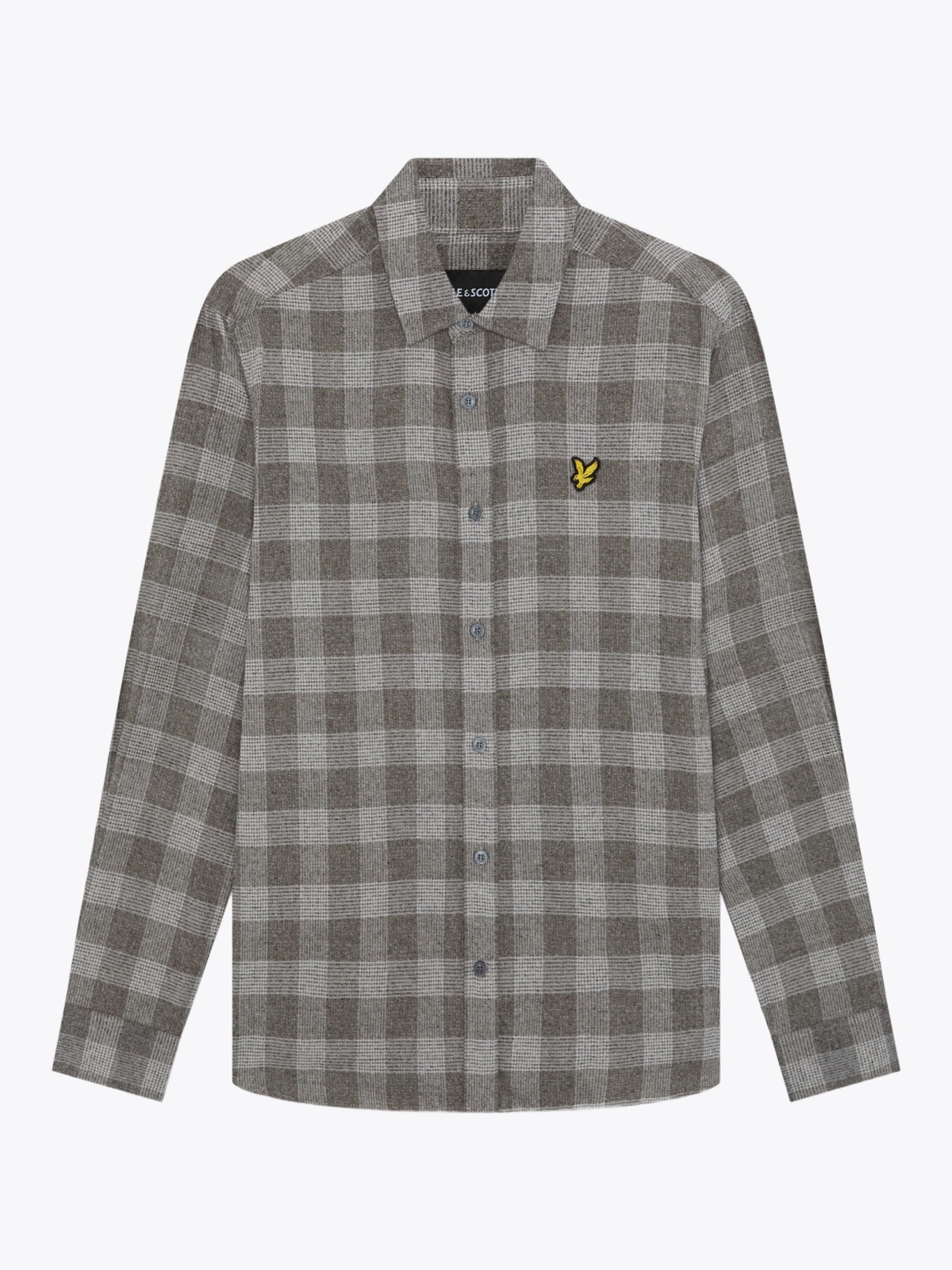 Lyle & Scott Static Check Flannel Shirt Static Grey