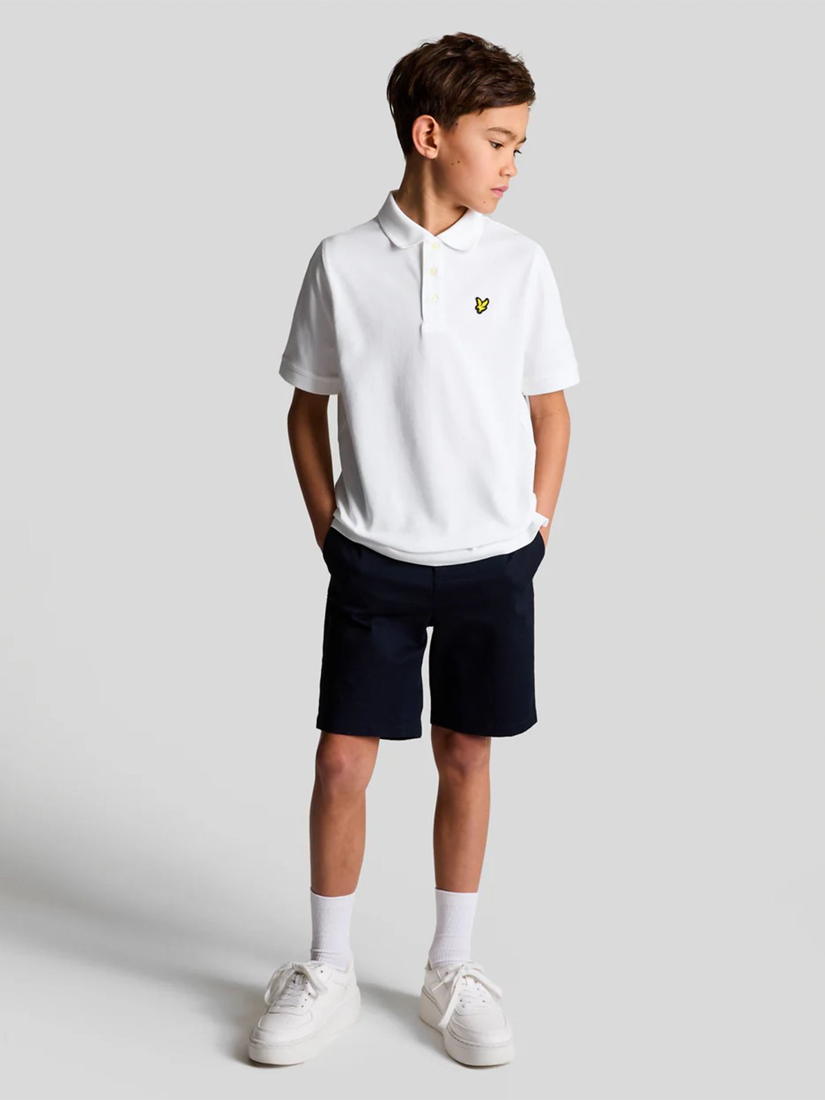 Lyle & Scott Junior Plain Polo Shirt White