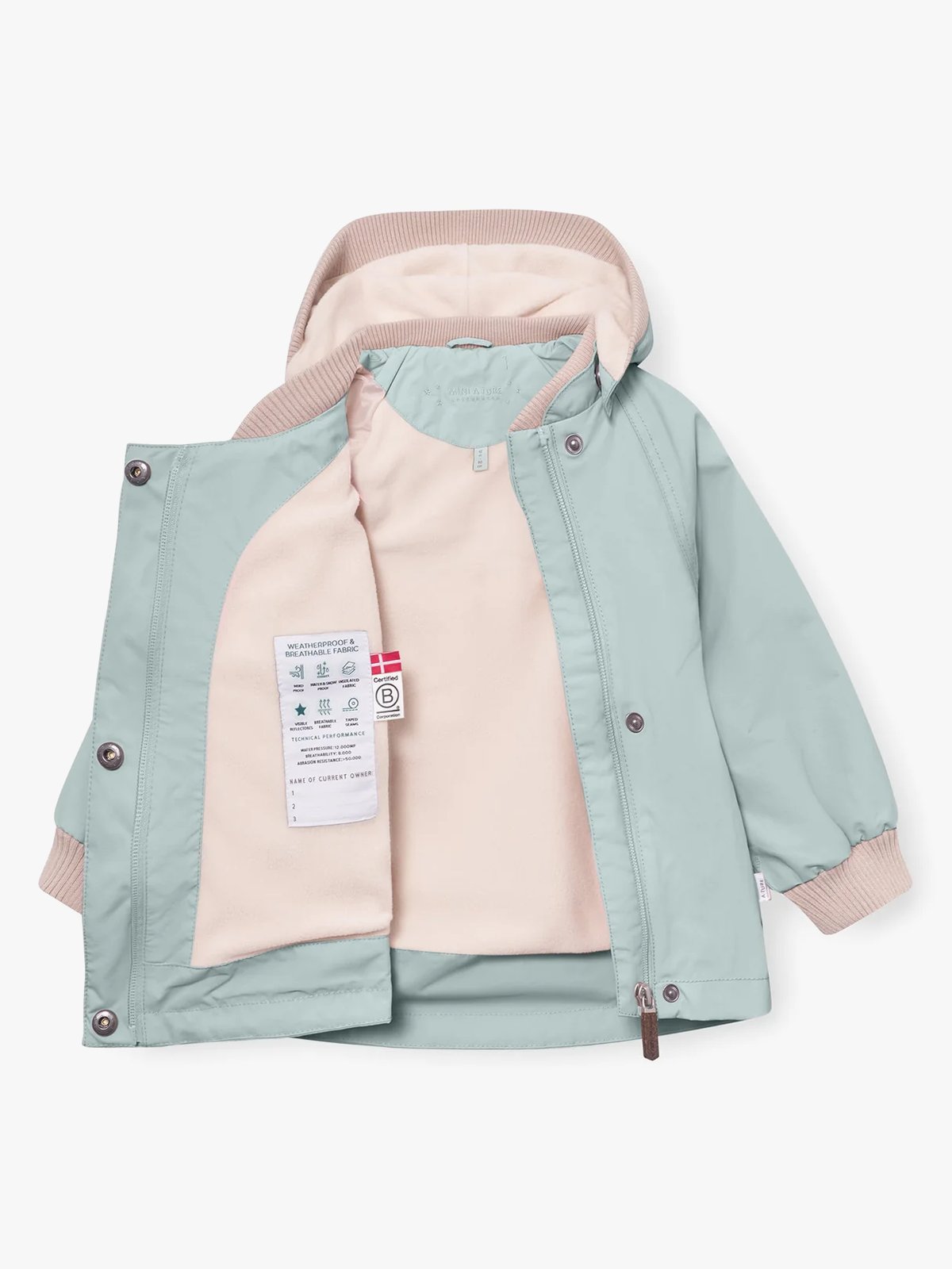 Mini A Ture Wai Fleece Lined Jacket Cloud blue