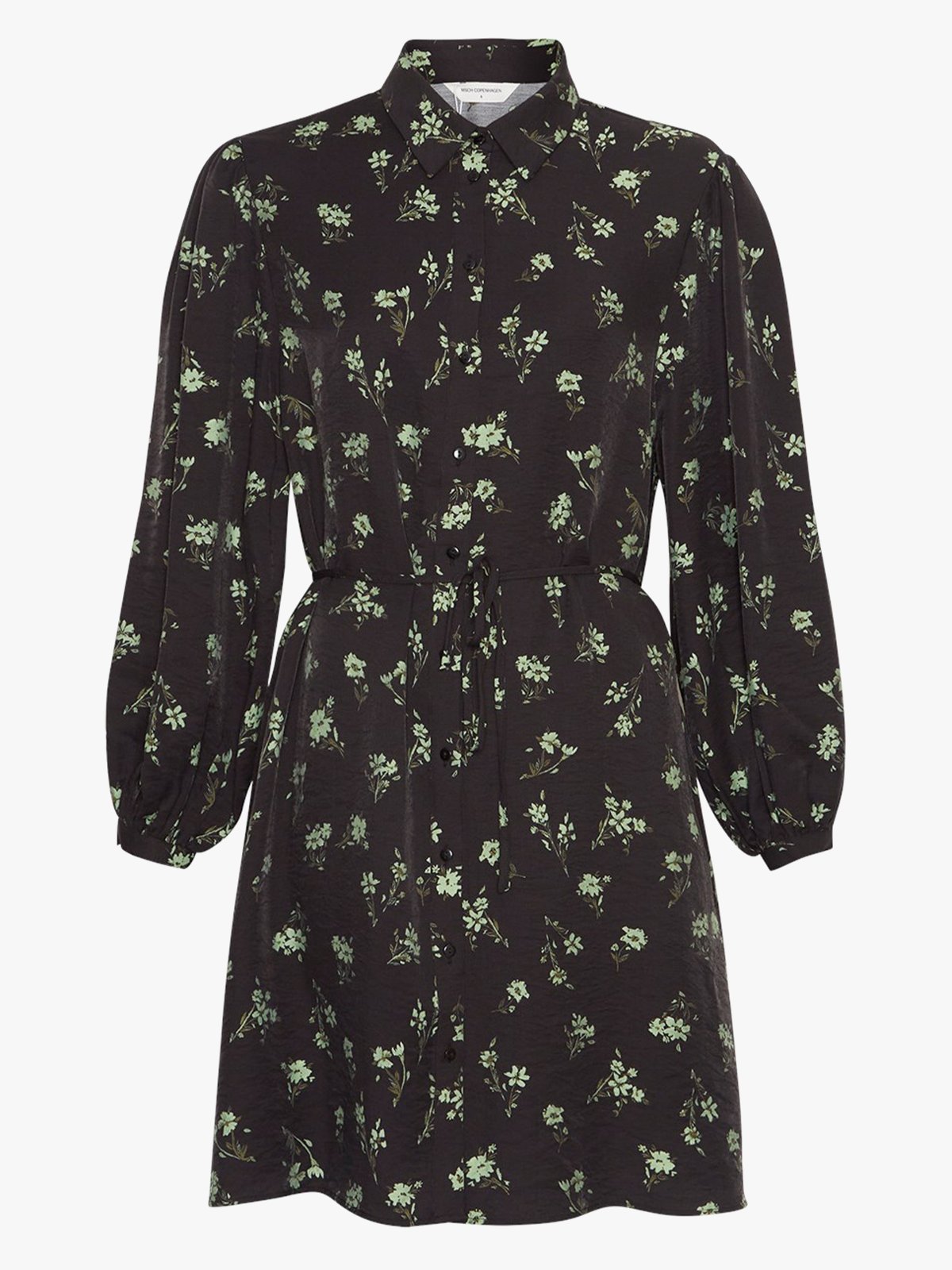 MSCH Copenhagen Jusine Karalynn Shirt Dress Forest Shadow Flower