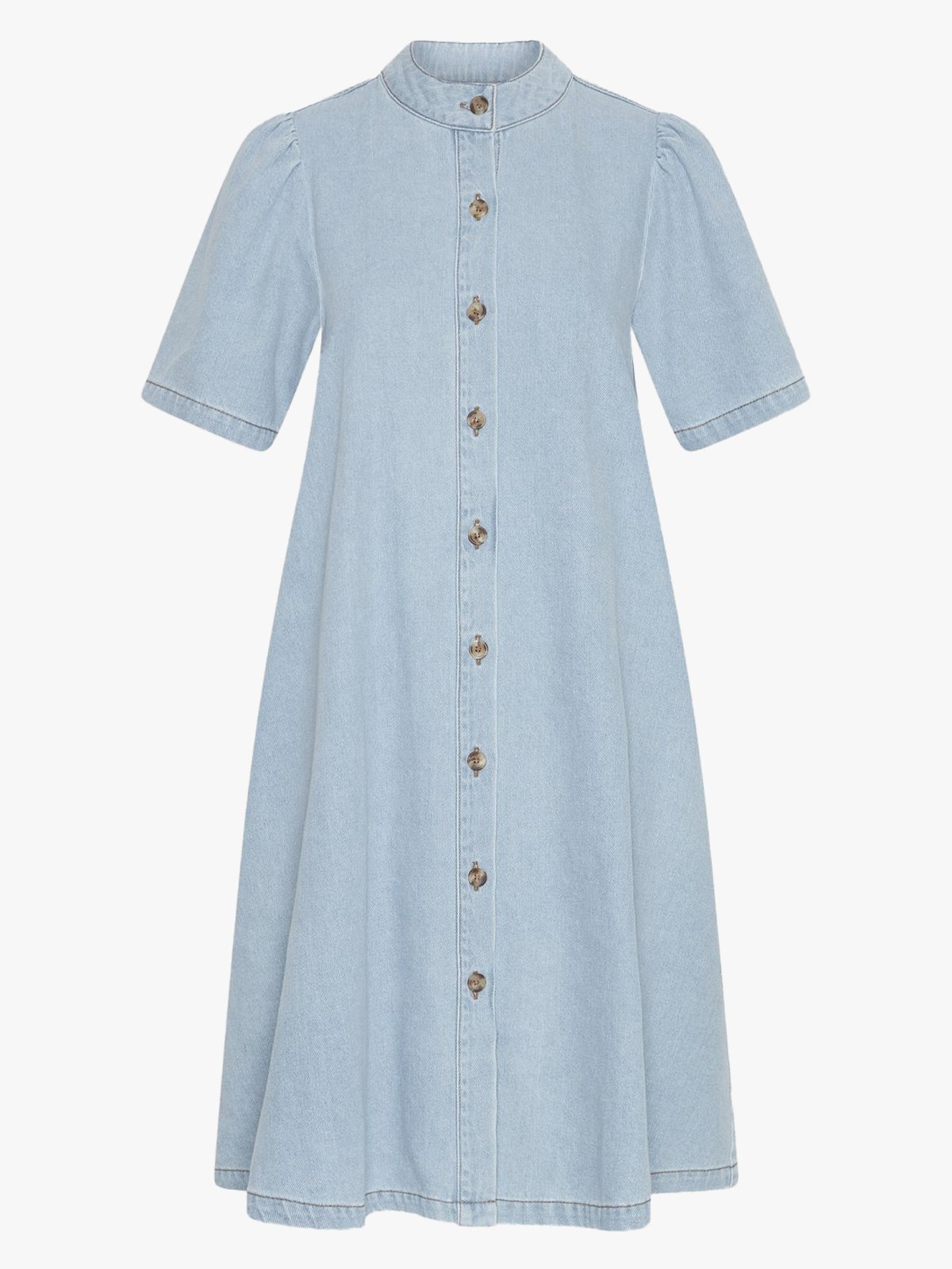 MSCH Copenhagen Jolene Elena 2/4 Shirt Dress Light Blue Wash