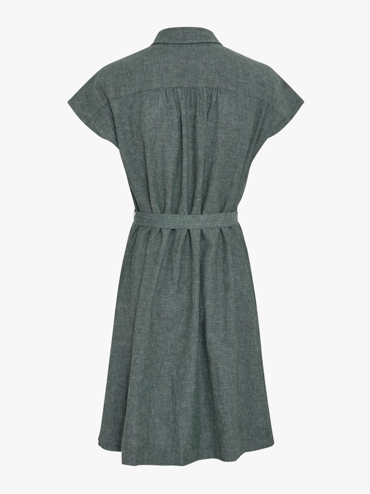 MSCH Copenhagen Viana Ginia Short Sleeve Shirt Dress Laurel W Melange