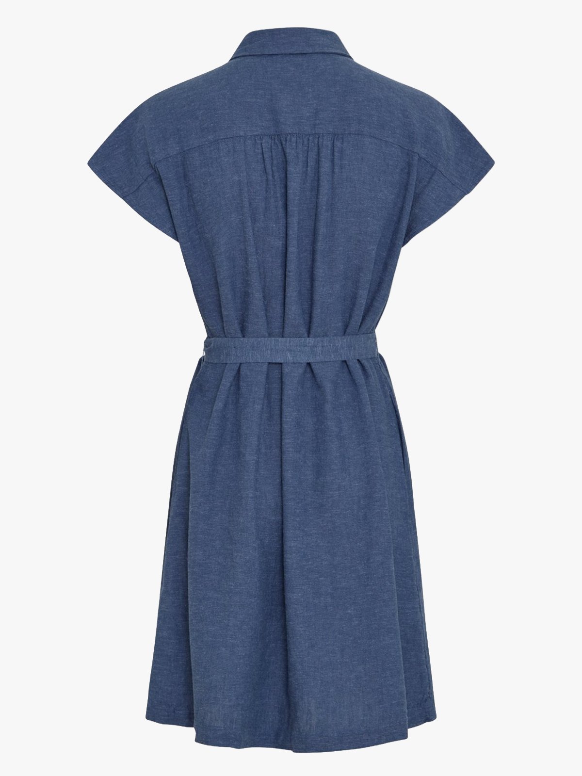 MSCH Copenhagen Viana Ginia Short Sleeve Shirt Dress V Indigo Melange