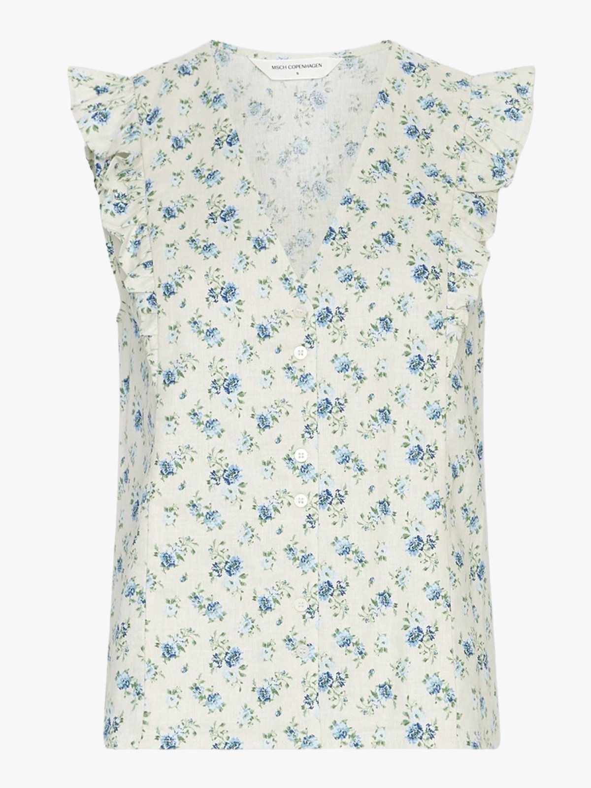 MSCH Copenhagen Solfried Short Sleeve Top Marina Flower