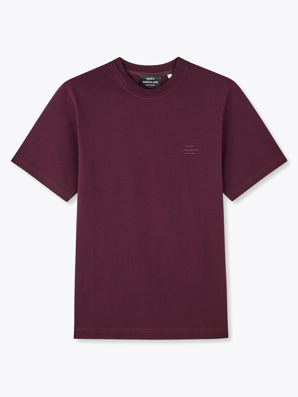 Mads Nørgaard Cotton Jersey Frode Logo Tee FAV Burgunder
