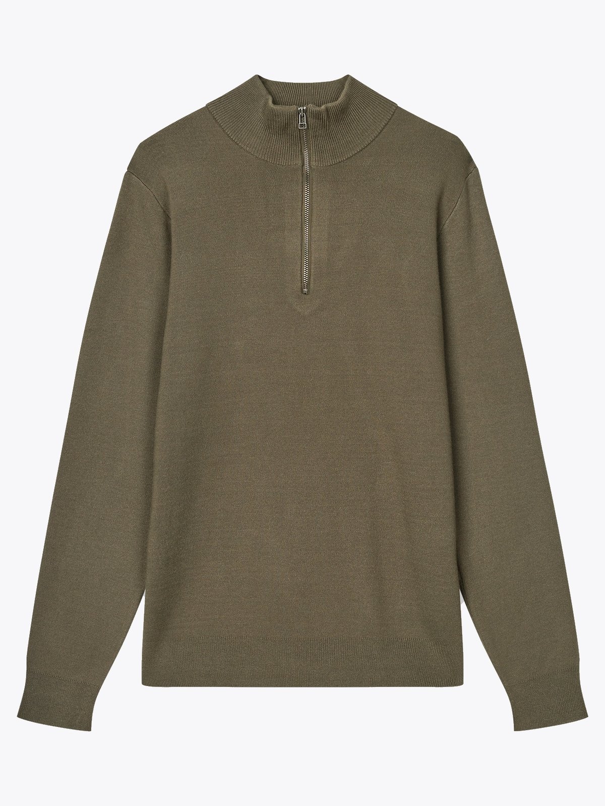Mads Nørgaard Urban Chase Half Zip Knit Beige