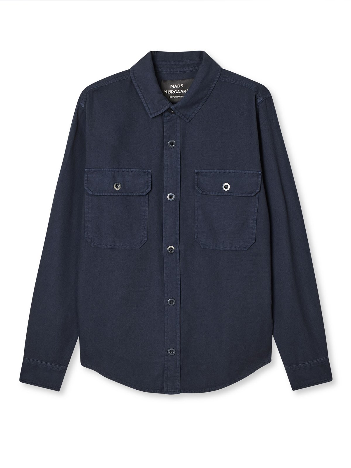 Mads Nørgaard Dyed Canvas Skyler Shirt FAV Blå