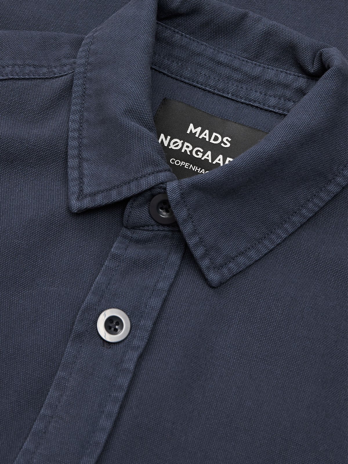 Mads Nørgaard Dyed Canvas Skyler Shirt FAV Blå