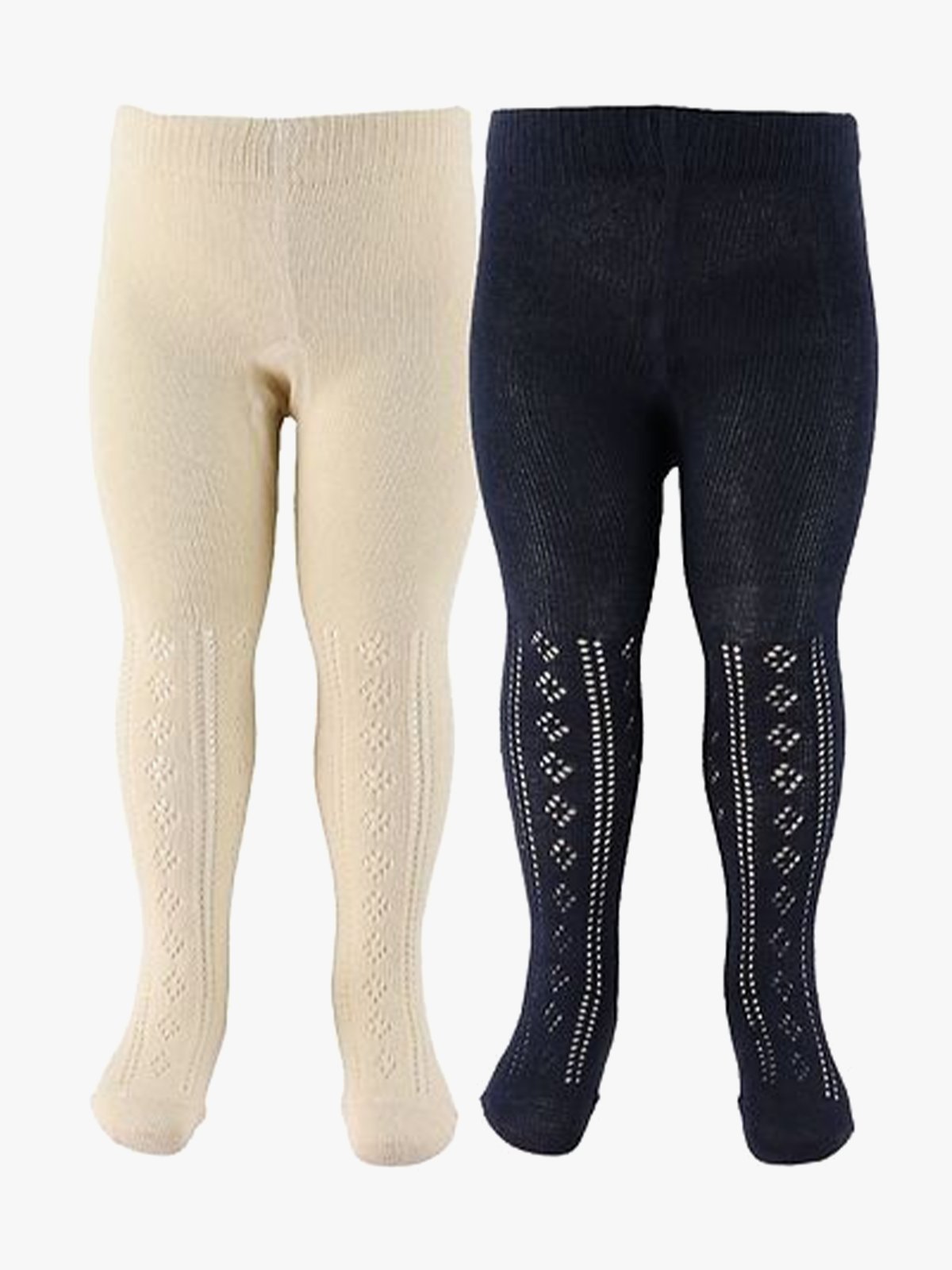 Minymo Stockings Pointelle (2 Pack) OffWhite / Navy