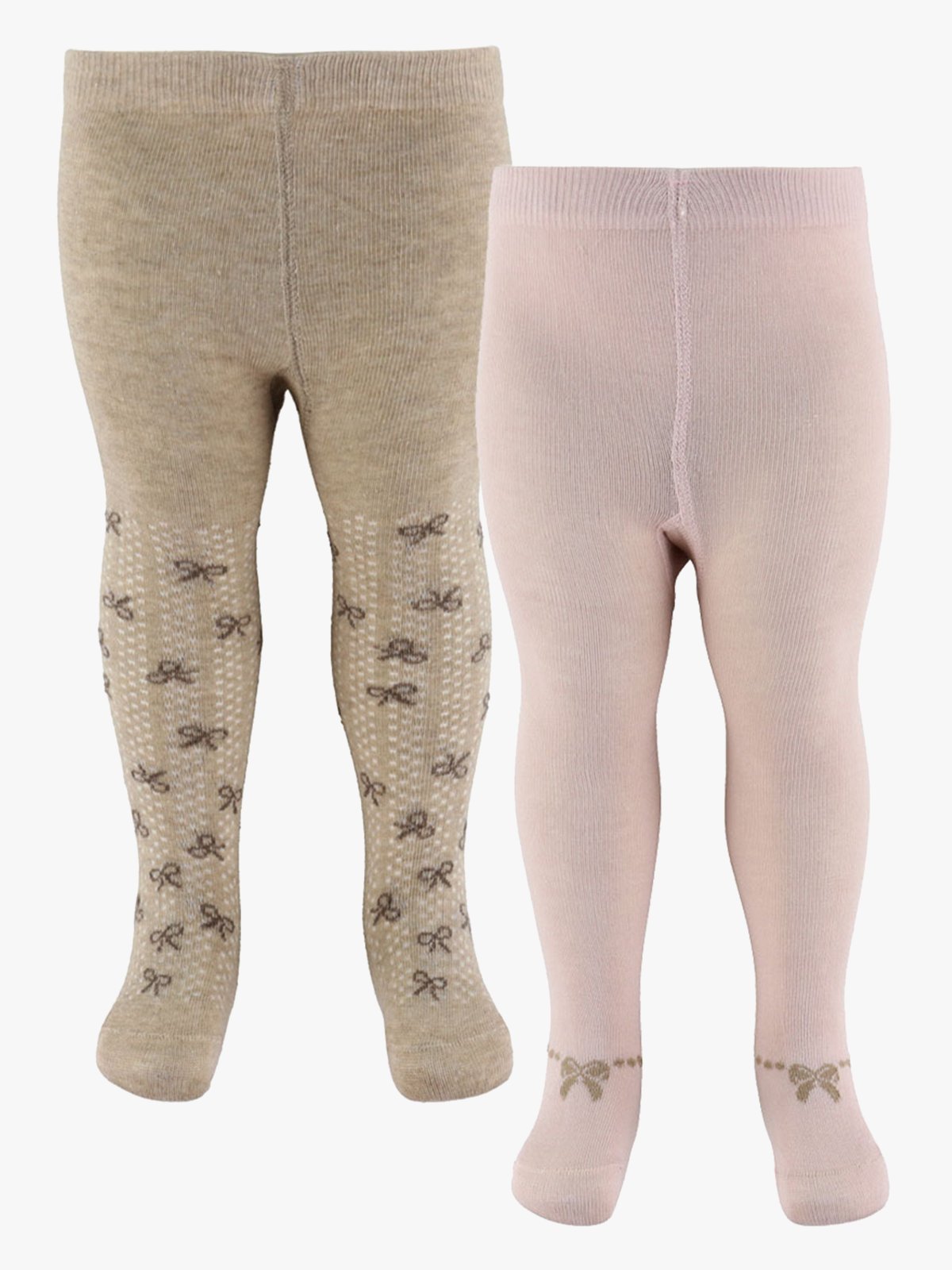 Minymo Stockings W. Pattern (2 Pack) Shell / Beige