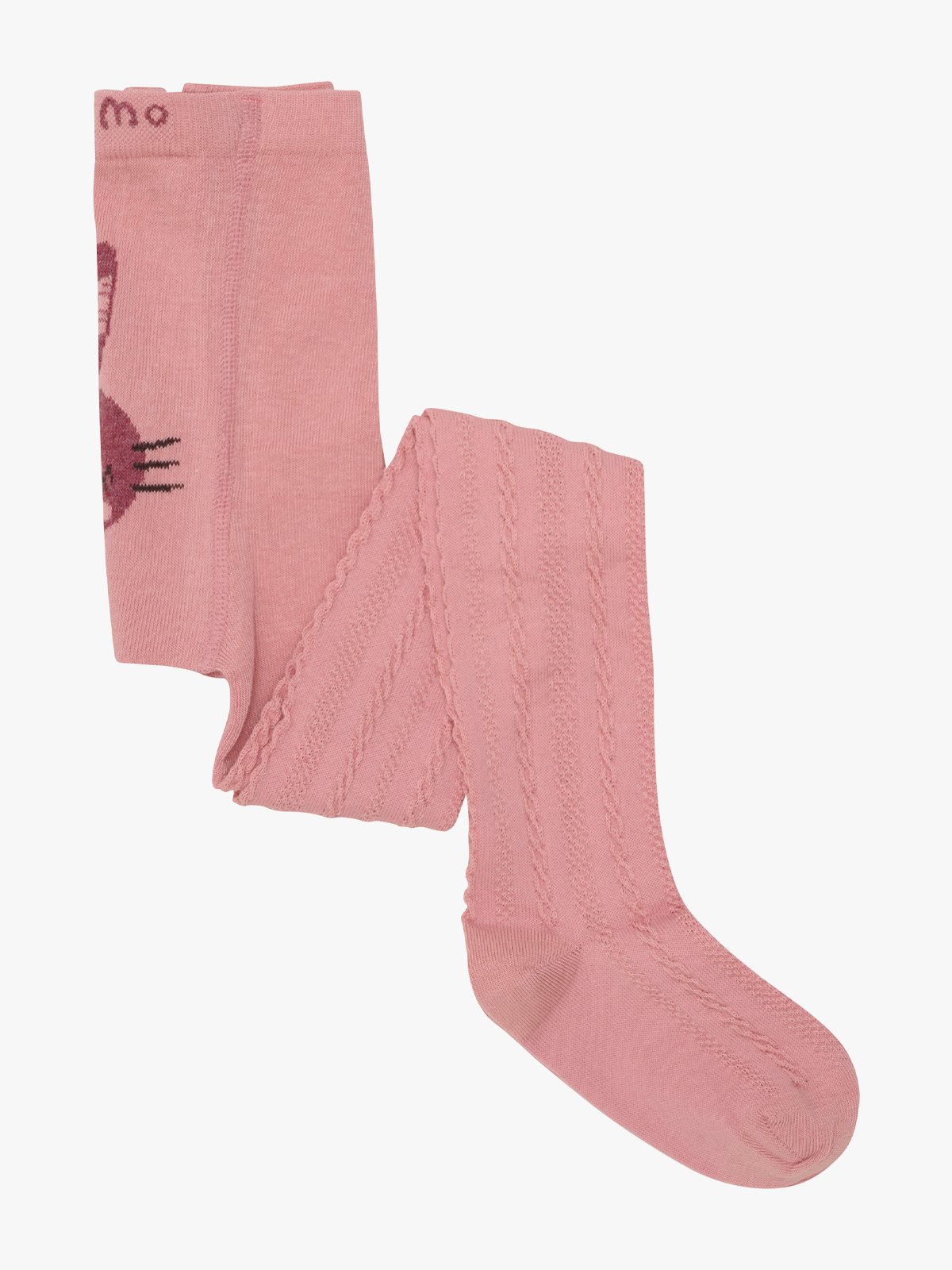 Minymo Baby Stocking W.Effect On Back Ash Rose