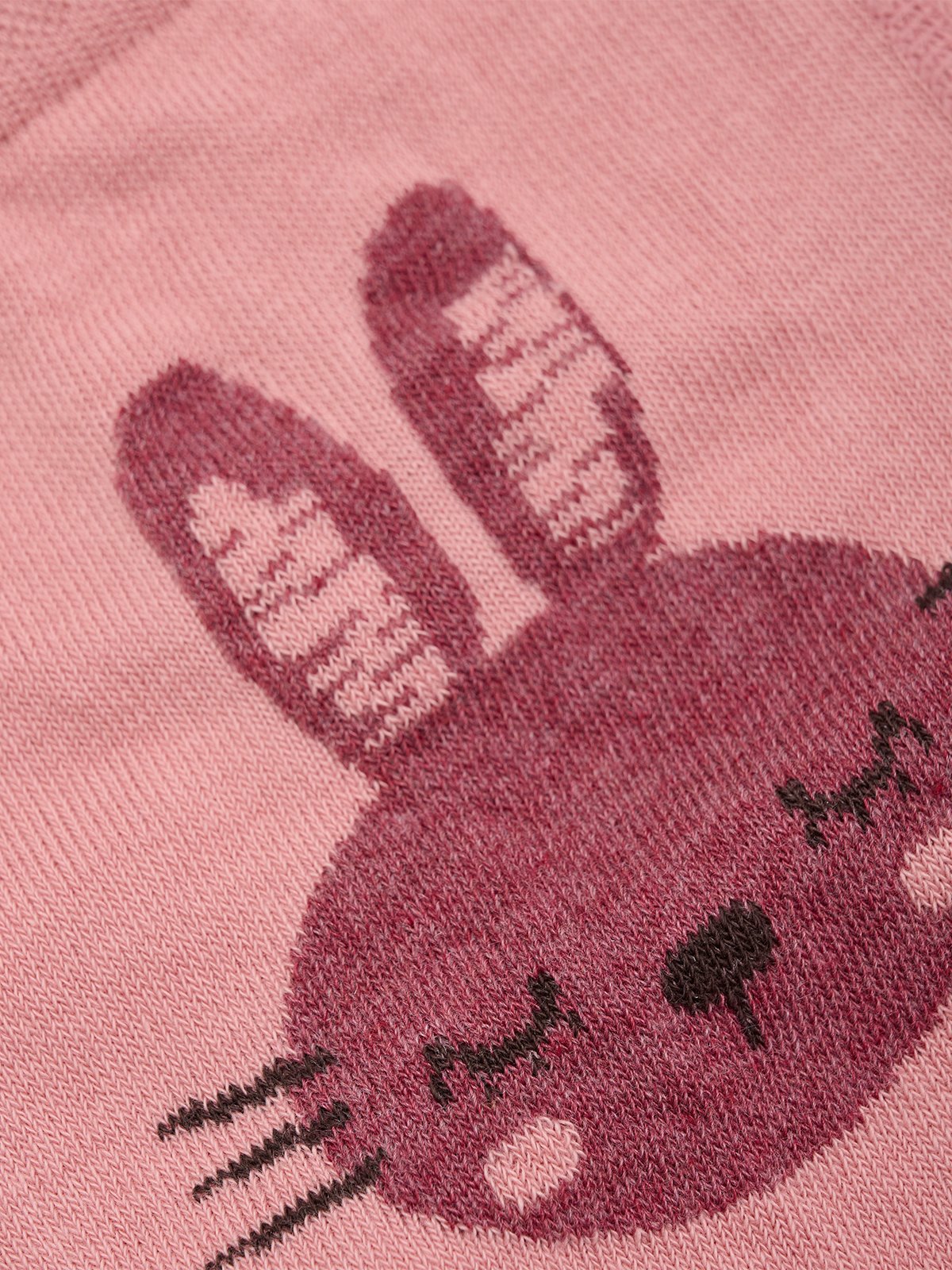 Minymo Baby Stocking W.Effect On Back Ash Rose