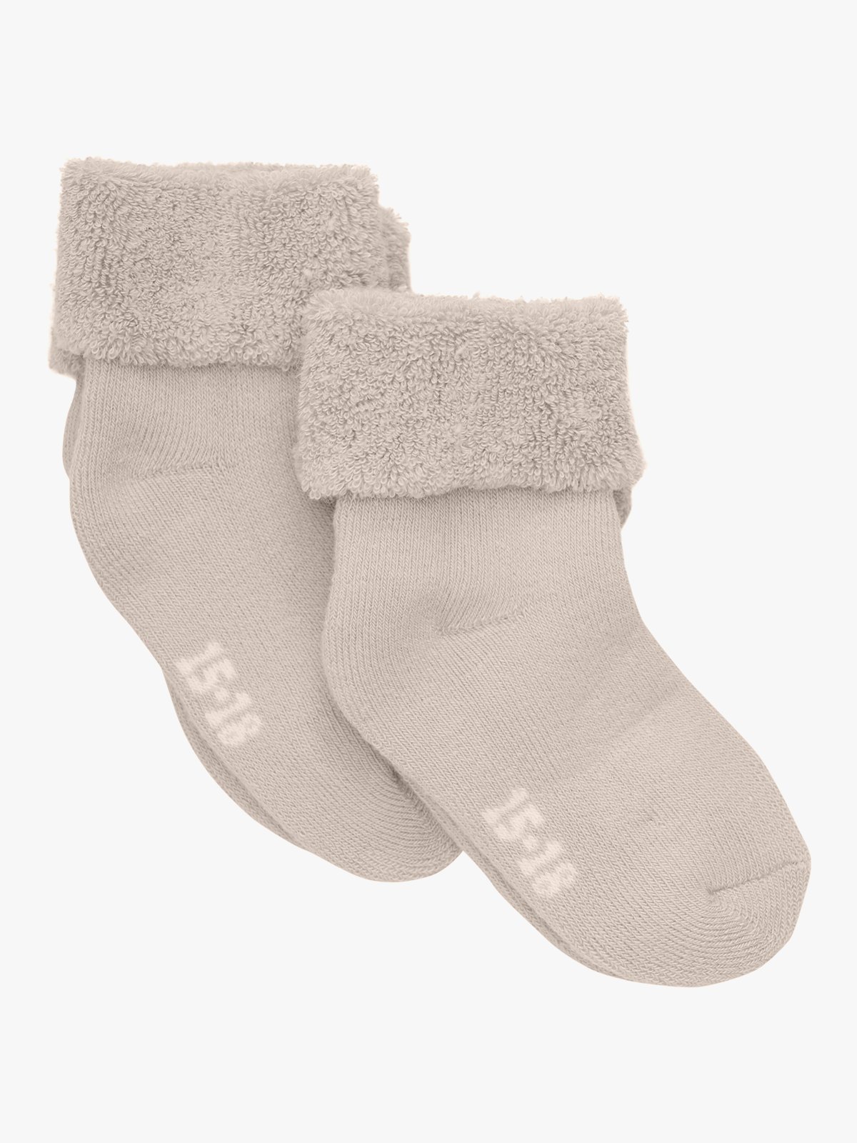 Minymo Baby Terry Sock (2 Pack) Light Taupe